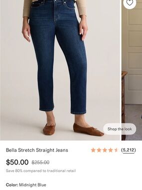 Abella Straight Leg Jeans in Midnight Blue